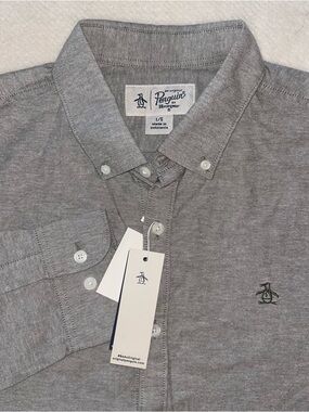 Original Penguin Heather Gray Button-Down Oxford Shirt